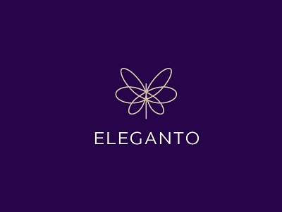 Eleganto - dragonfly beauty butterfly dragonfly elegant line logo spa