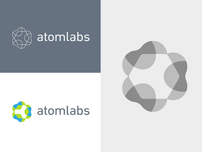 Atom labs - wip abstract logo modern