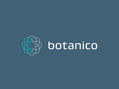 Logo Botanico brand circle flowers gradient logo round wellnes