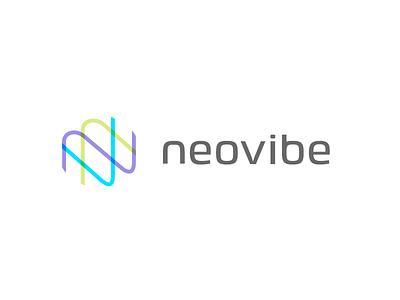neovibe logo colors line monogram waves