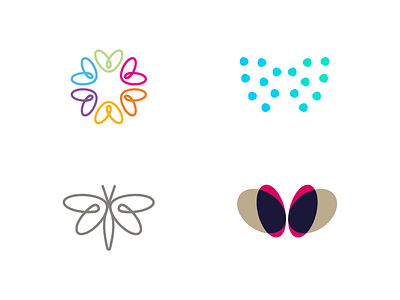 Logo butterfly butterfly fun line minimal