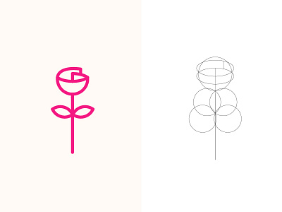 Flower circles flowers logo round