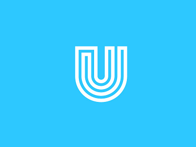 U minimal Letter monogram letter logo minimal u