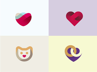 Logo Heart apps minimal