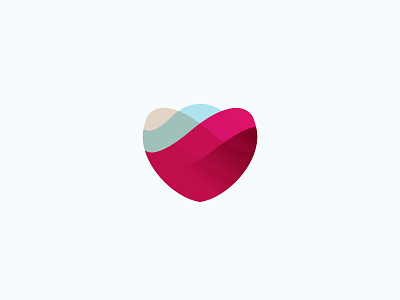 Logo heart waves heart logo love minimal vibrant