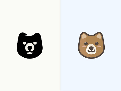 Pause coffee - Shape vs kawaii bear kawai logo negative shape space