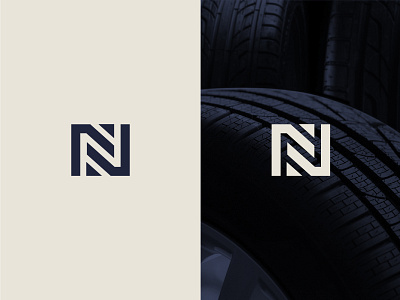 newtire - Letter N + Tire letterforms logo monogram n tire