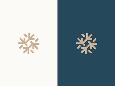 Logo - snowflake design elegant logo minimal snowflake