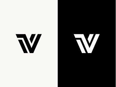 Letter V minimal solide brand design gradient letter logotype minimal monogram v