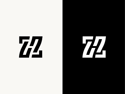 logo Z H brand design gradient h letter logotype minimal monogram z