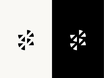 S for symmetric brand design gradient letter logo minimal monogram s