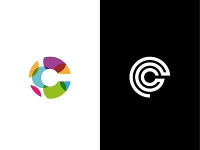 logo C - unused brand c design gradient letter logo minimal monogram