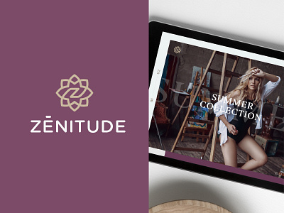 Logo Zenitude for fun cosmetic girl logo minimal round z