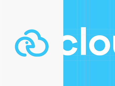 bird + cloud fun design gradient line logo logotype minimal