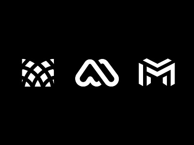 Logo M fun minimal brand letter logo m minimal monogram