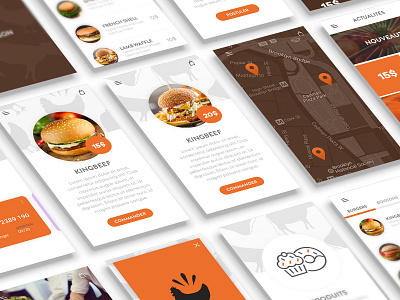 Burger apps UI burger design letter logo minimal monogram ui pack ui ux ux design