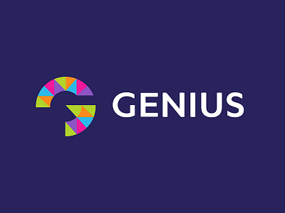 Logo genius v1 brand design fun g gif gradient letter line logo logotype minimal monogram round