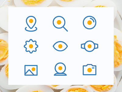 Icons Eggs - Fun minimal brand egg eggs fun gradient here icons minimal settings ui