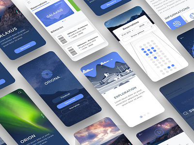 Oriona UI - APPS design galaxy logo minimal nasa space space age ui ui pack ux webdesign