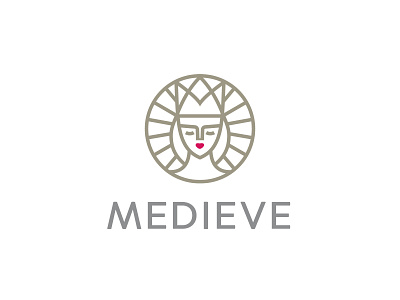 Medieve - face Queen elegant face logo logotype minimal vector woman