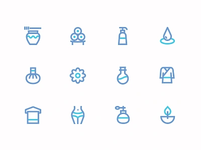 minimal icons spa beauty beauty icons illustration minimal spa ui vector