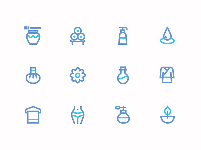 minimal icons spa beauty