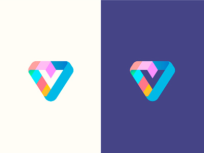 Logo V 1/ letter V abstract brand branding gradient letter logo logo v logotype minimal v vector