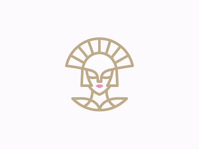 Athena face V1 face logo minimal wellness woman