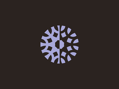 abstract shape brand dandelion logo logotype minimal vector