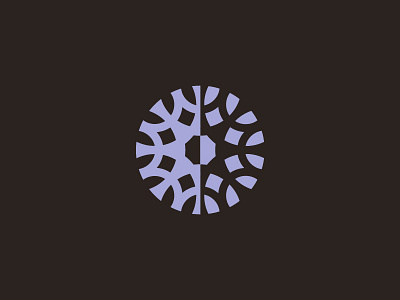 abstract shape brand dandelion logo logotype minimal vector