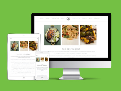 Huts Restaurant - Responsive website