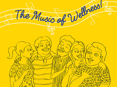 Music Of Wellness branding design illustration print typography vector