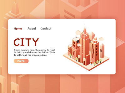 city app branding design flat illustration ui web website