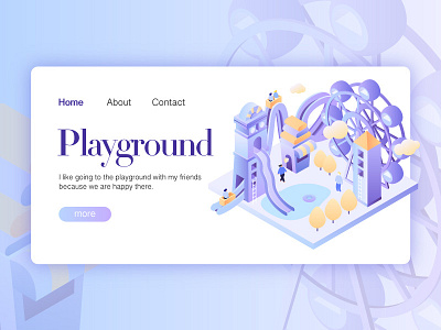 Playground app design flat illustration ui web