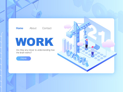 work app branding design flat illustration ui web