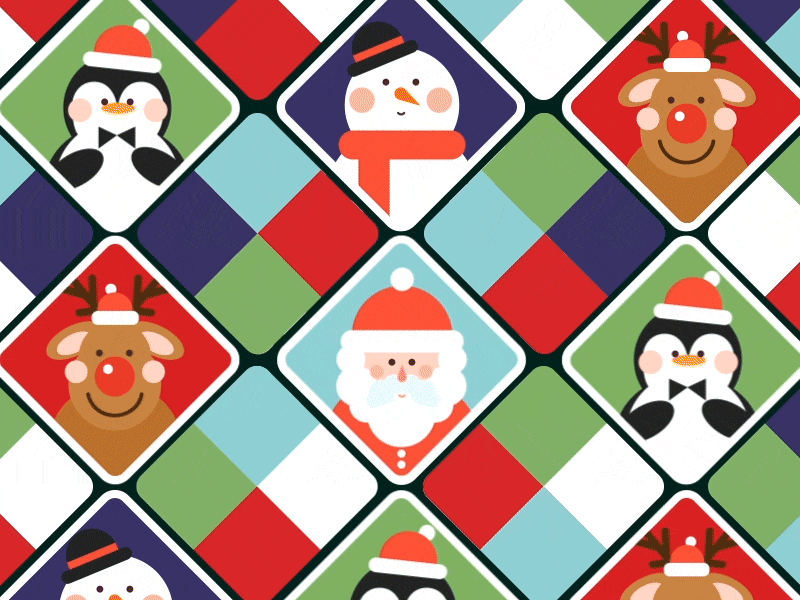 Merry Christmas animation design flat illustration ux