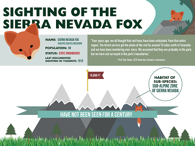 Sierra Nevada Fox Infographic for The California Aggie