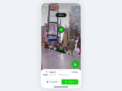 Lime - Finding the nearest scooter animation app ar clean concept design interaction minimal mobile motion scooter ui ux vr