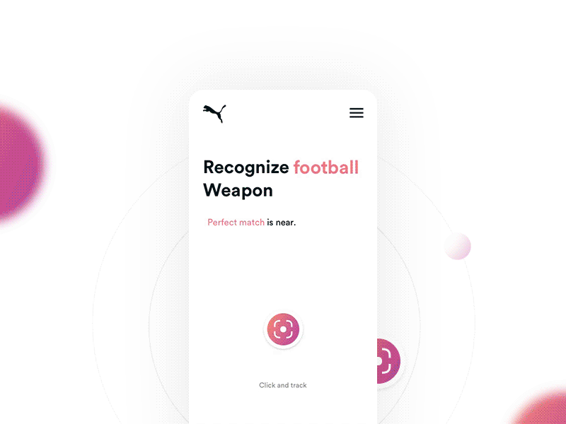 Item Recognition System - ML Core 7ninjas animation app augmented reality football interaction machine learning ml ml core mobile mobile design ui ux