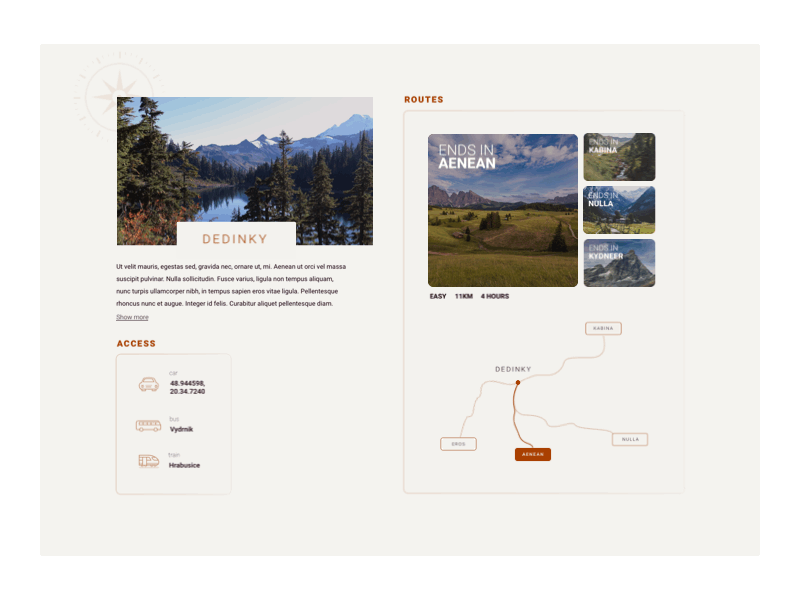 Trecking routes camp camping carte destination forrest hobby holidays maps mountains routes treck trecking ui ui ux vacations walk