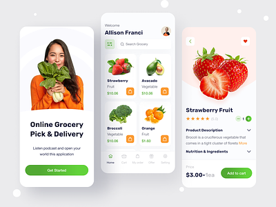 G-express – Grocery App UI kit (Grocery App) app clean ui design fresh fruit fruit fruit app groceries grocery app grocery home delivery grocery store mobile app store app ui uiux ux vegetable app