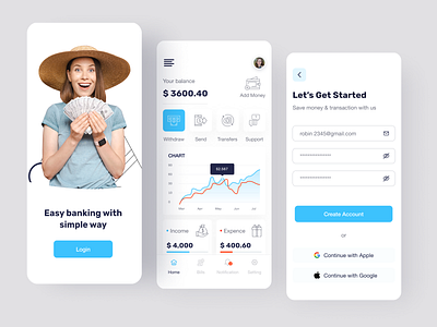 Banking mobile app app app design bank bank card banking credit card debit card finance finance app fintech management management app mobile banking money app online bank reto style ui uiux ux