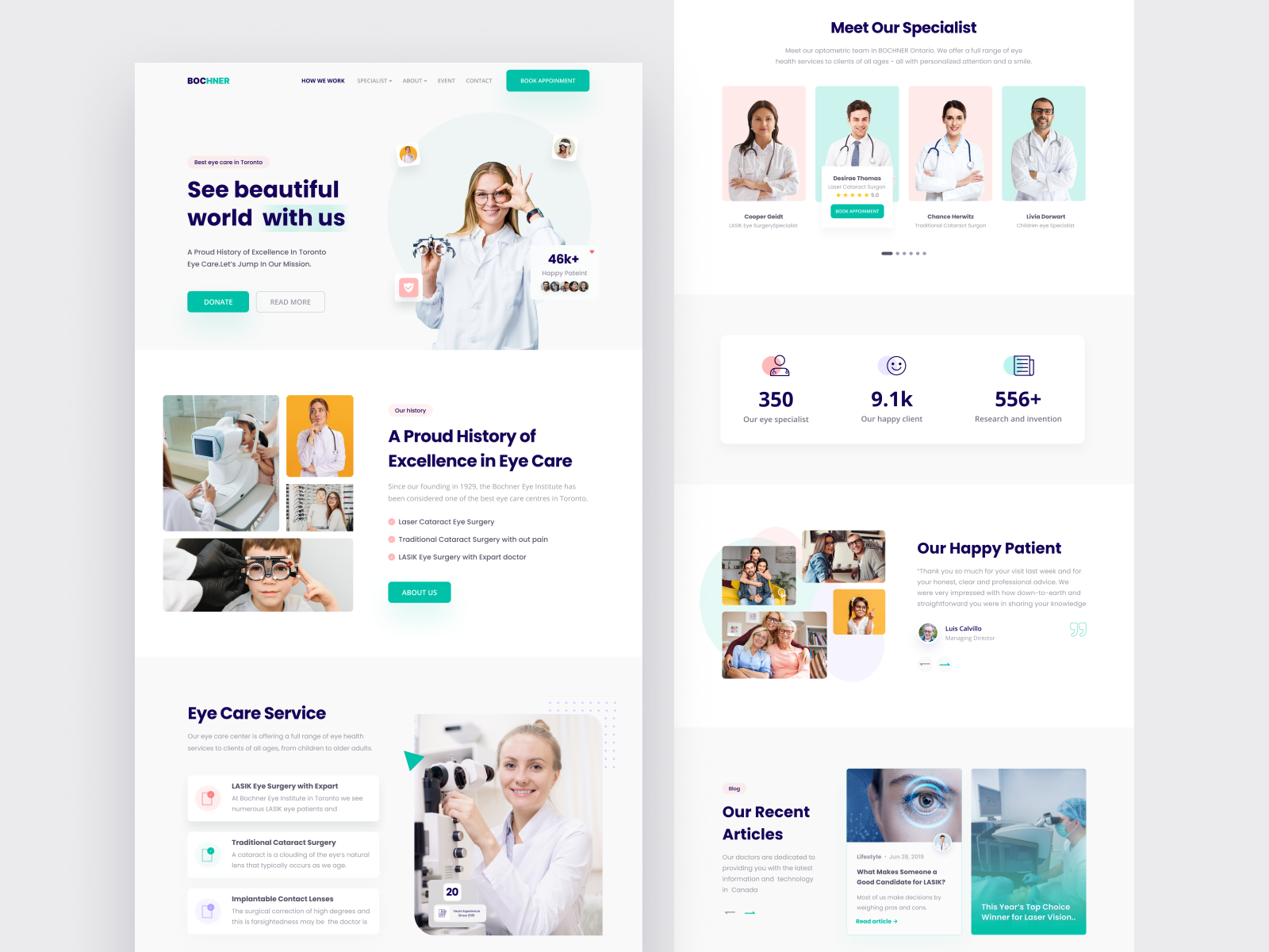 Eye Clinic Landing Page Design By Spel On Dribbble