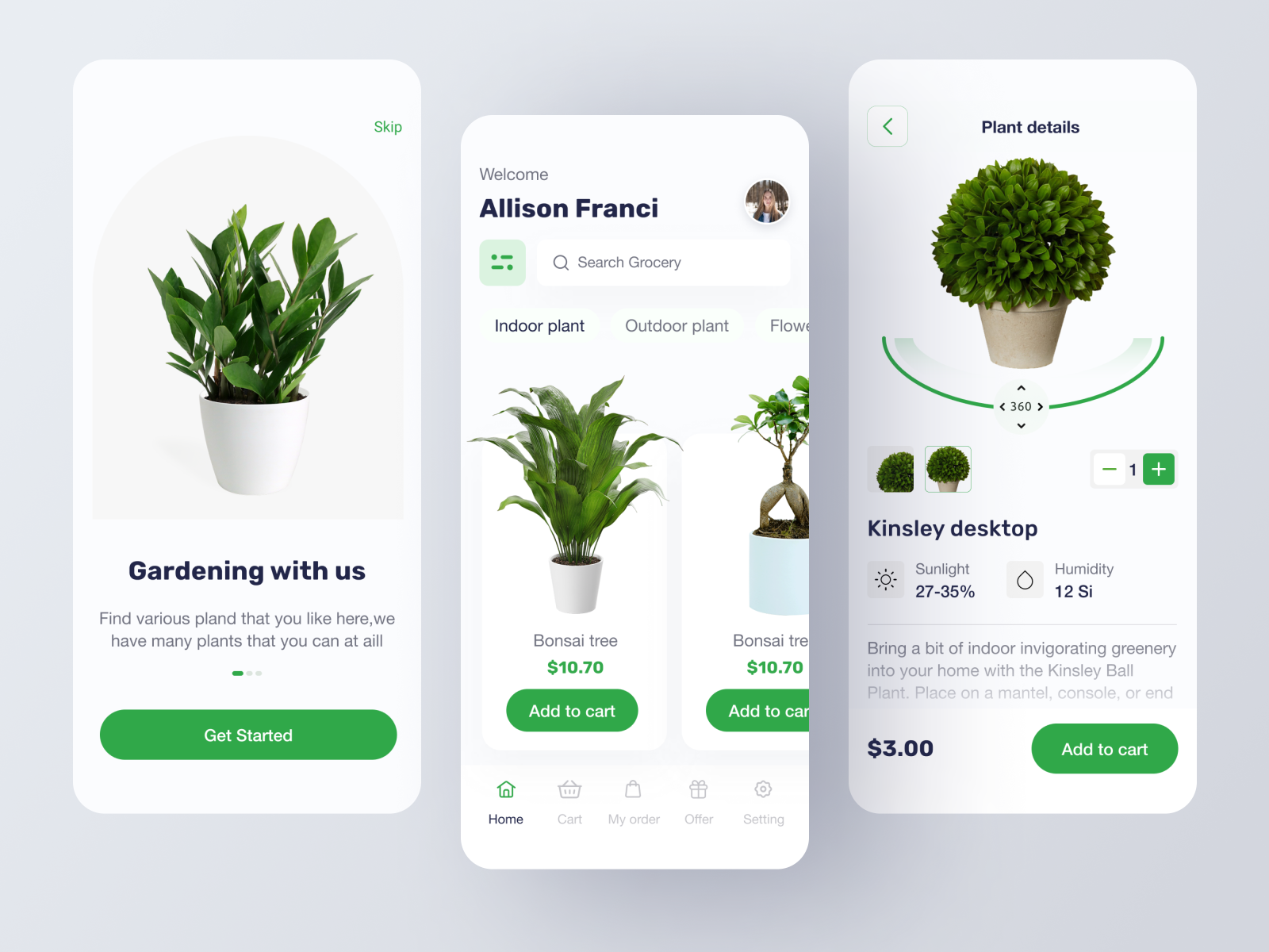 Plant store app by Spel on Dribbble
