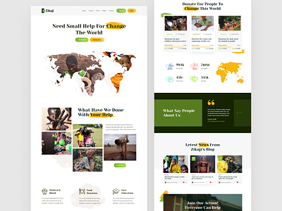 Zikuji – Charity & Fundraising Website UI Template