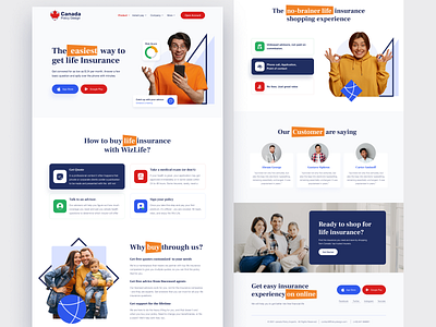 Online Insurance Company landing page