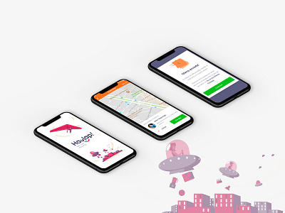 Haulap Wearemoving app design develope icon reparto shop ui ux