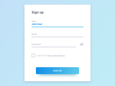 Sign Up app dailyui design ui