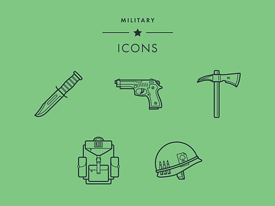 Military Icons icon military simple vector