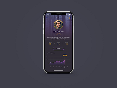 User Profile app dailyui design ui